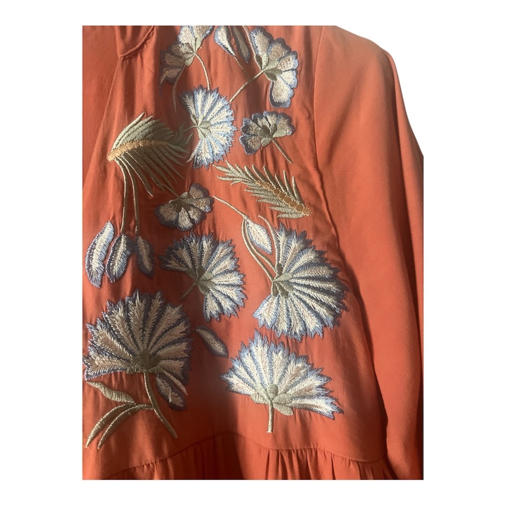 Entro Colorful Stylish‎ Coral Floral Dress, Size M - Picture 7 of 11